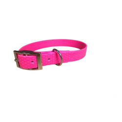 Collier en biothane - Rose fluo