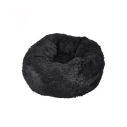 Coussin Fluffy rond - Noir